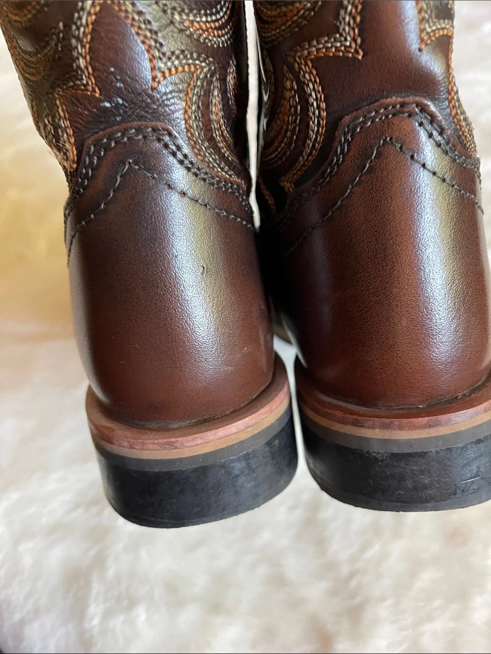 Smoky Mountain Boys Western Pull-On Leather Boots - Brown SZ 13.5